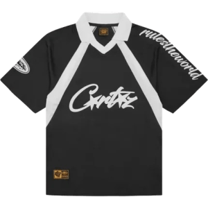 Corteiz Allstarz Fußball T-Shirt Schwarz