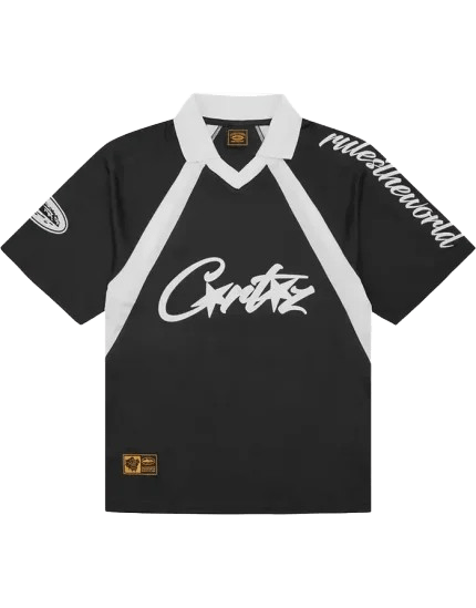 Corteiz Allstarz Fußball T-Shirt Schwarz